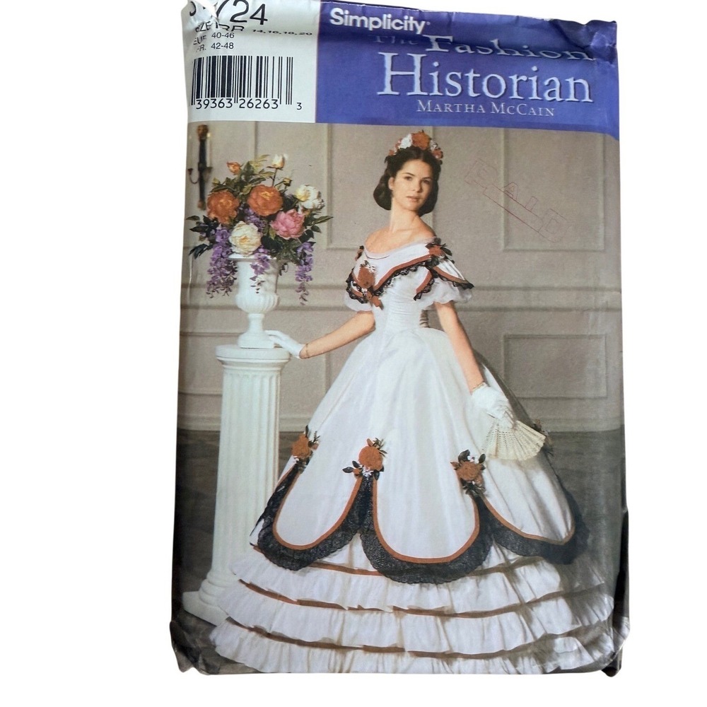 UNCUT Simplicity Sewing Pattern 5724 Size RR14-20 Good Martha McCain Civil War